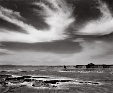 Clouds Over Murphy Point, Utah. Black and white photograph
