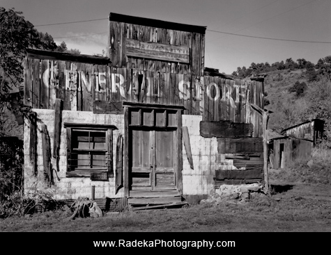 General Store,  Mogollon, New Mexic. Limited edition black and white photographo
