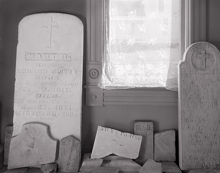 Headstones and Window, 1986. St. Paul, Oregon
