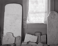Headstones and Window, 1986. St. Paul, Oregon