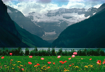 Lake Louise, 1975. Banff National Park, Alberta. Color Photograph