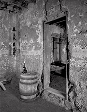 Old Mail Station,. Shakespeare, New Mexico. Black and white ghost town photograph