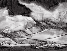 Rock Forms, Red Canyon, Utah. Black and white photograph