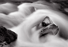 Water Forms, Sulfur Creek, Washington. Black and white photograph