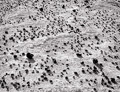 Black Rocks, Death Valley. Black and white photograph