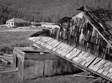 Broken Roof, Gilmore, Idaho. Limited edition black and white photograph