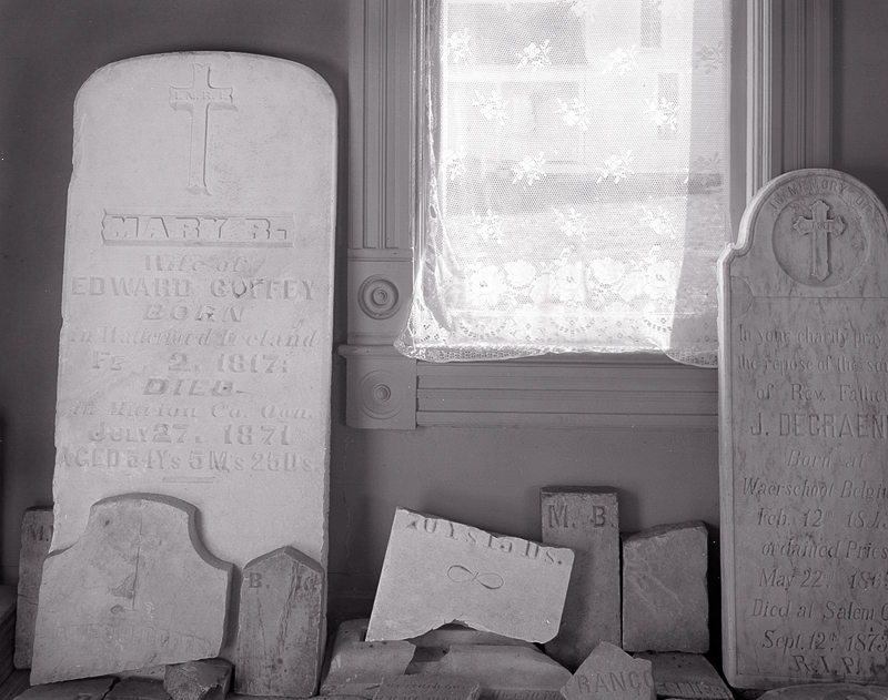 Headstones and Window, 1986. St. Paul, Oregon