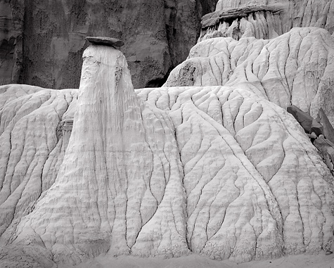 Hoodoo, AZ. Black and white photograph