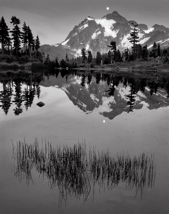 Moon Over Mount Shuksan