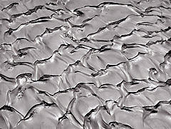 Mud Patterns, Utah. Black and white photograph