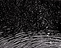 Pool and Foam, Zion National Park, Utah. Black and white photograph
