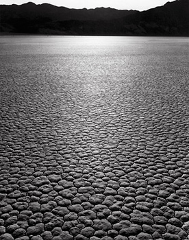 Death Valley Racetrack Sunrise large format BW Lynn Radeka