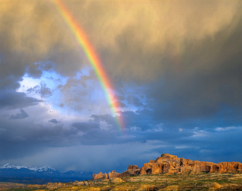Rainbow Over Bluffs