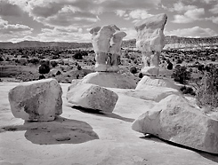 Devil's Garden, Utah.Black and white photograph