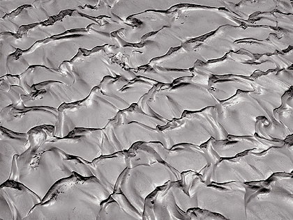 Mud Patterns, Utah. Black and white photograph