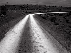 Road Near Ubehebe Crater, Death Valley, California. Limited edition black and white photograph
