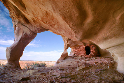 Ruin, Aztec Butte. Canyonlands National Park, Utah. Color Photograph