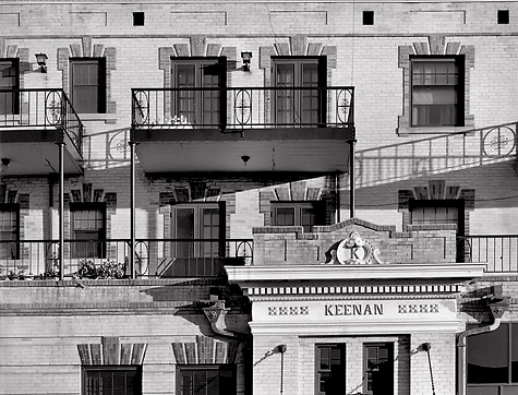 Shadows, Sheridan, WY. Black and white photograph